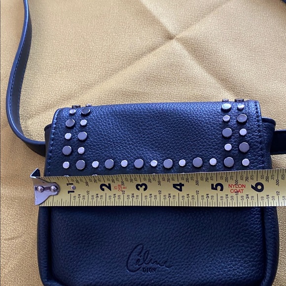 Celine Dion Black waist bag with Stud Accents - Picture 7 of 9